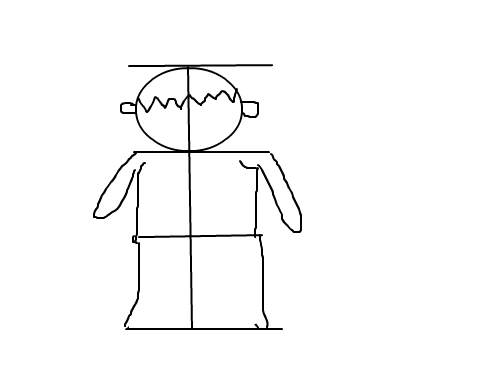 사람 : 사람을 그렸다. 스케치판 ,sketchpan