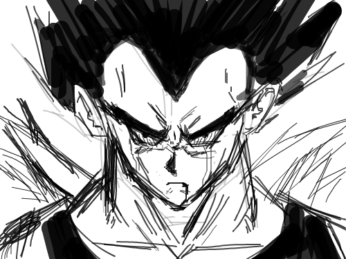 내가 생각하는 최고의 케릭터 : 베지터 비열한 웃음이 멋지다.. 스케치판 ,sketchpan