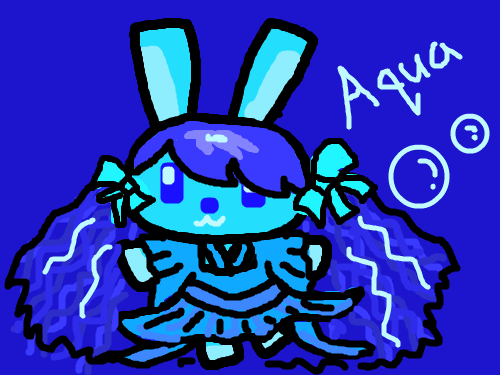 Aqua : bubble bunny! 스케치판 ,sketchpan