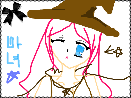마녀... : 마녀................. 스케치판 ,sketchpan