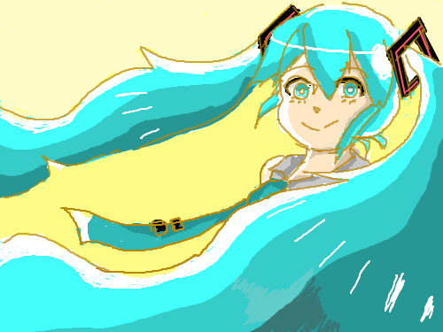 하츠네 미쿠 : 아...하츠네 미쿠입니닷 스케치판 ,sketchpan