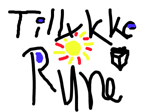 rune tillykke : happy birthday 스케치판 ,sketchpan