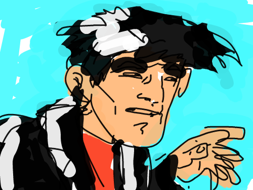 what do you mean? : this is a test.  it is also my first drawing. it features my character tito. 스케치판 ,sketchpan