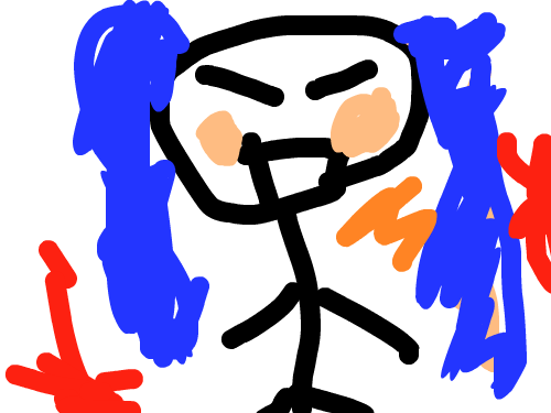 여자 졸라맨!!! : 여자 졸라맨이 화내고 있다 스케치판 ,sketchpan