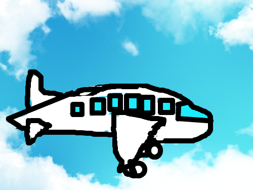 16차시-김동진 : 비행기가 창문빼고 다 휜색이여서 스케치판 ,sketchpan