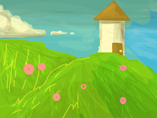 Slide 1 : Long ago, there was a kingdom that sat in a beautiful valley. 스케치판 ,sketchpan