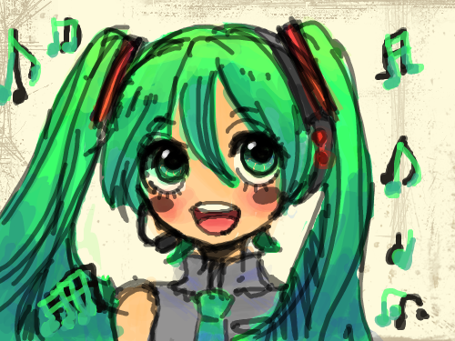 Miku~ : err . .  . 스케치판 ,sketchpan