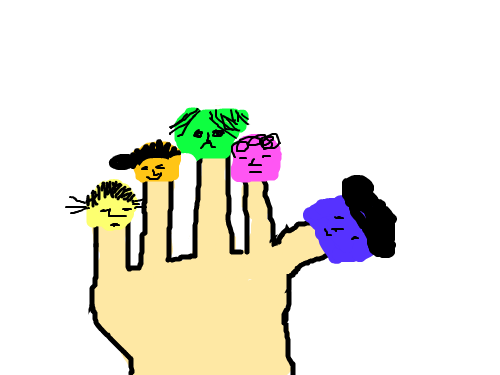 손가락 가족 : 손가락 가족 스케치판 ,sketchpan