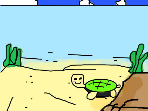 바다속의 거북이 : 바다속의 거북이 스케치판 ,sketchpan