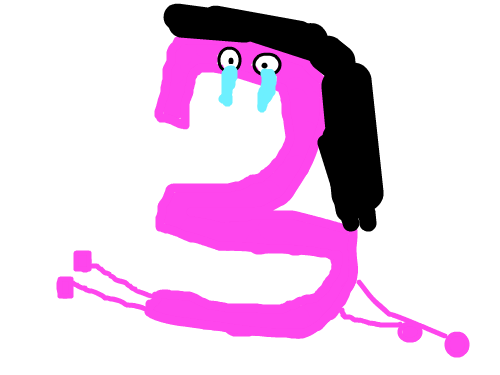 울고있는 숫자 삼 : 울고있는 숫자 삼 스케치판 ,sketchpan