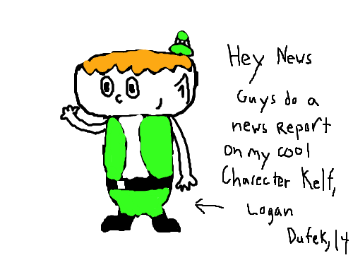 Kelf : Do a news report on my charecter Kelf. 스케치판 ,sketchpan