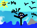 drowning stik : ahahaha hes drowning :) 스케치판 ,sketchpan