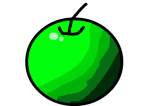 사과 : 빛 받은 사과 스케치판 ,sketchpan