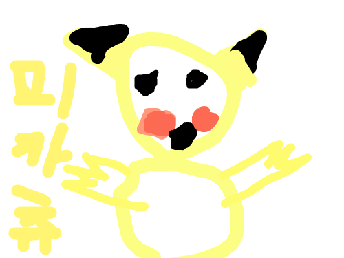 피카츄 눈사람 : 피카츄 눈사람 스케치판 ,sketchpan