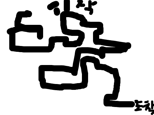 미로 찾기 : 강아지가 수영을 하다가 길을 잃었습니다. 어디로 가야할까요? 스케치판 ,sketchpan