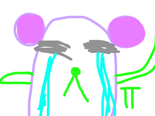 ㅠㅠ : 한 생물체가 운다 스케치판 ,sketchpan