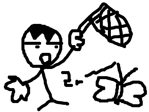 나비잡기 : 눈삔나비 스케치판 ,sketchpan