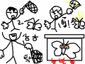 나비잡기 : 눈삔나비 스케치판 ,sketchpan