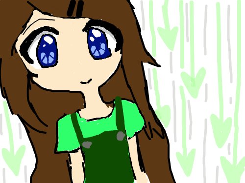 Girl in green : blah. 스케치판 ,sketchpan