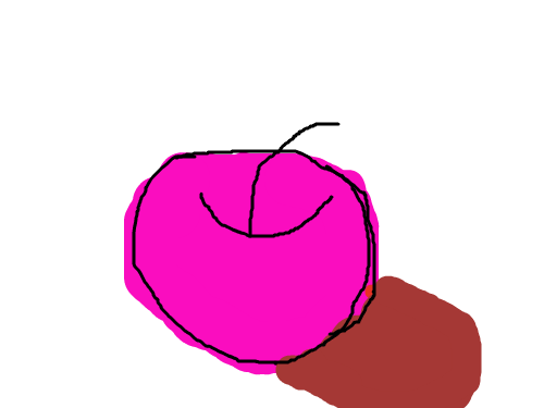 처음그려본사과 : 그냥 그냥 스케치판 ,sketchpan