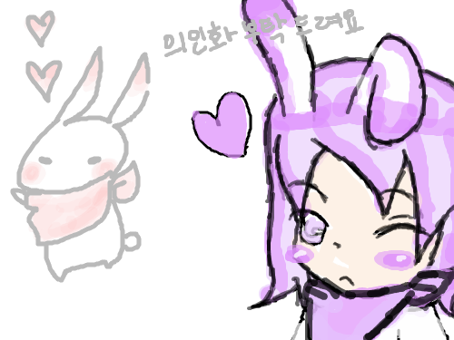 토끼 의인화? : 첫 작 이네영 스케치판 ,sketchpan