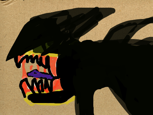 도마뱀을먹는용 : 입에걸려있는 도마뱀을 먹어여 스케치판 ,sketchpan