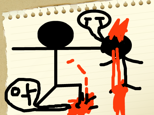 사람죽이기 : 사람을 죽인 졸라맨 스케치판 ,sketchpan