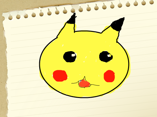 피카츄얼굴 : 피카츄얼굴 스케치판 ,sketchpan