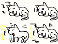 귀차나...잘래... : 고양이가 자다가 소리가 들려서 일어났는데 귀찬아서 다시 자는... 스케치판 ,sketchpan