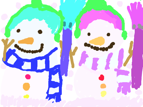 커플 눈사람 : 커플 눈사람 스케치판 ,sketchpan