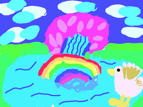 호수의 아침 : 호수의 아침 스케치판 ,sketchpan