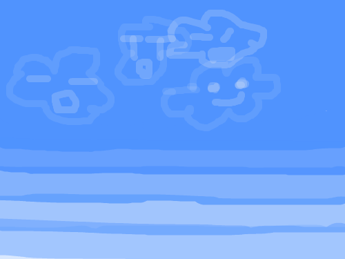 잘 안보이는 구름 : 기분처럼 되있다. 스케치판 ,sketchpan