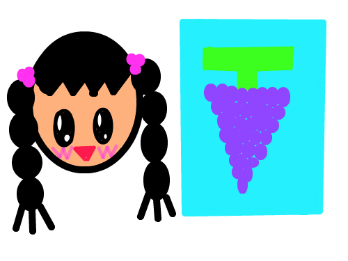동그라미 얼굴과 포도 : 동그라미 얼굴과 포도가 있습니다 스케치판 ,sketchpan