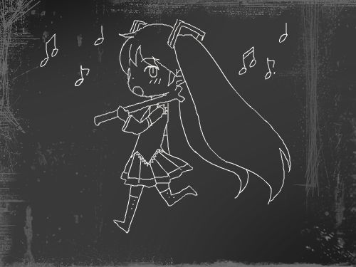 미쿠미쿠 : 보컬로이드 미쿠 스케치판 ,sketchpan