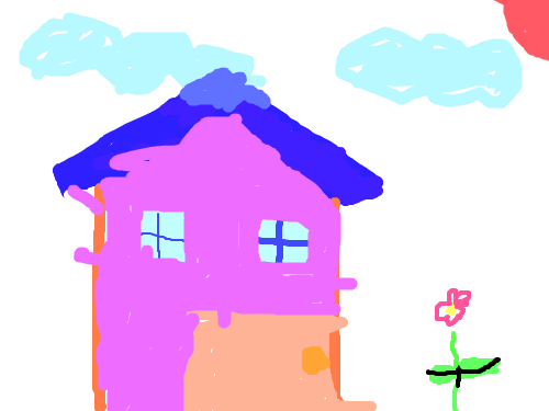 예쁜꽃과집 : 집과꽃입니다 스케치판 ,sketchpan