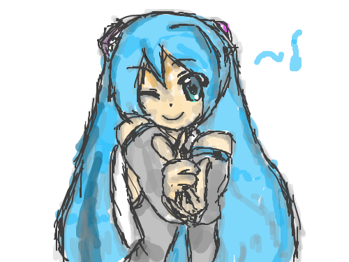 MiKu : 채색... 스케치판 ,sketchpan