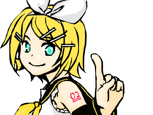 카가미네린 : 으핫. 색칠공부 ㅎㅎ 스케치판 ,sketchpan