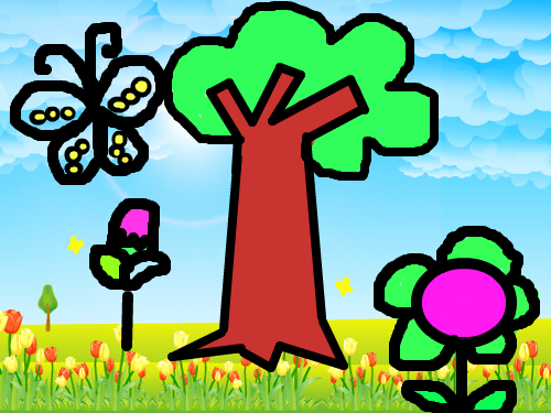 권선나무 : 봄이다>. 스케치판 ,sketchpan