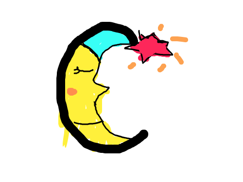 귀여운달 : 달이있다. 스케치판 ,sketchpan