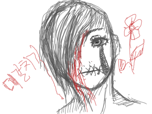 대갈치기 : 흠냐 머리스타일을 모르겠어... 스케치판 ,sketchpan