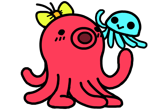 엄마문어와 애기문어 : 엄마문어는 애기문어를 좋아한다. 스케치판 ,sketchpan