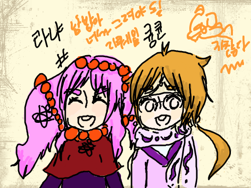 심심해서 ㅇ.. : 지인분한테 이벤트걸린거 이거 그려달라해야...아 대충그렸다.. 스케치판 ,sketchpan
