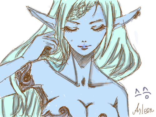 그냥 뭔가아쉬워서 더이어그리기 : 중3남자,엘프,이어그리기 스케치판 ,sketchpan