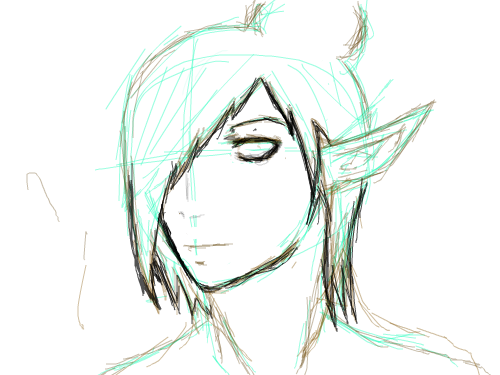 안해 : 엘프인데 병신이야 난똥이야똥이라구 스케치판 ,sketchpan