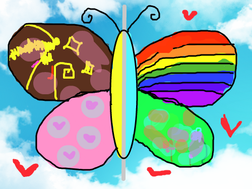 나비 : 나비연습용 스케치판 ,sketchpan