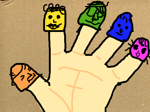 손가락 캐릭터 연습 : 손가락 캐릭터 연습 스케치판 ,sketchpan