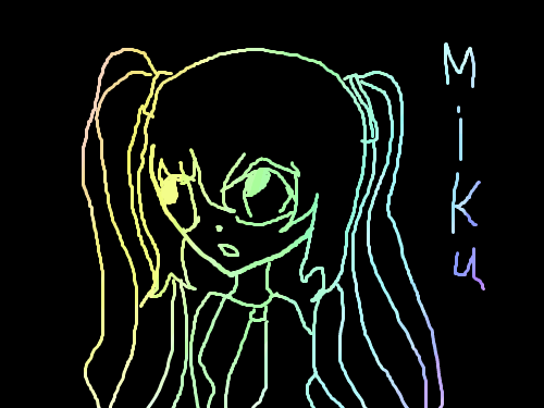 무지개미쿠 : 하츠네미쿠 스케치판 ,sketchpan