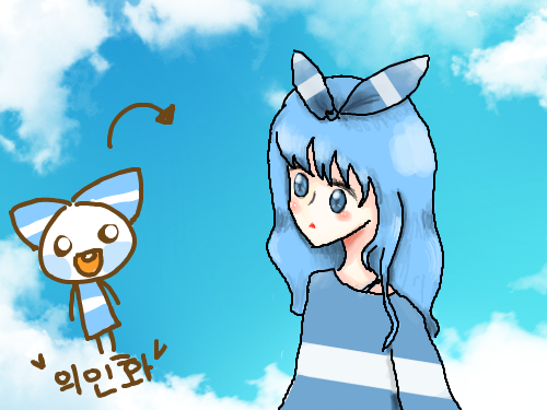 응앜 : 나는 절대로 귀여운캐릭만 그리고있지..; 스케치판 ,sketchpan