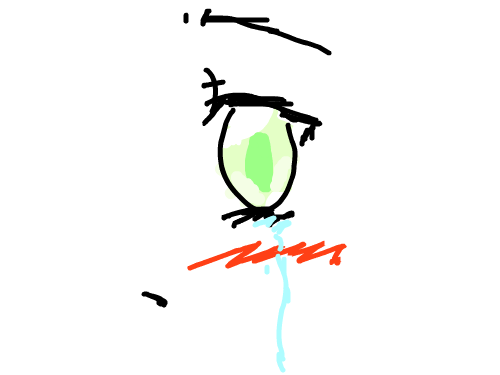 눈물 : 눈물이 흘러요 스케치판 ,sketchpan