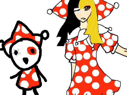 Pierrot Girl : 피에로여자 스케치판 ,sketchpan